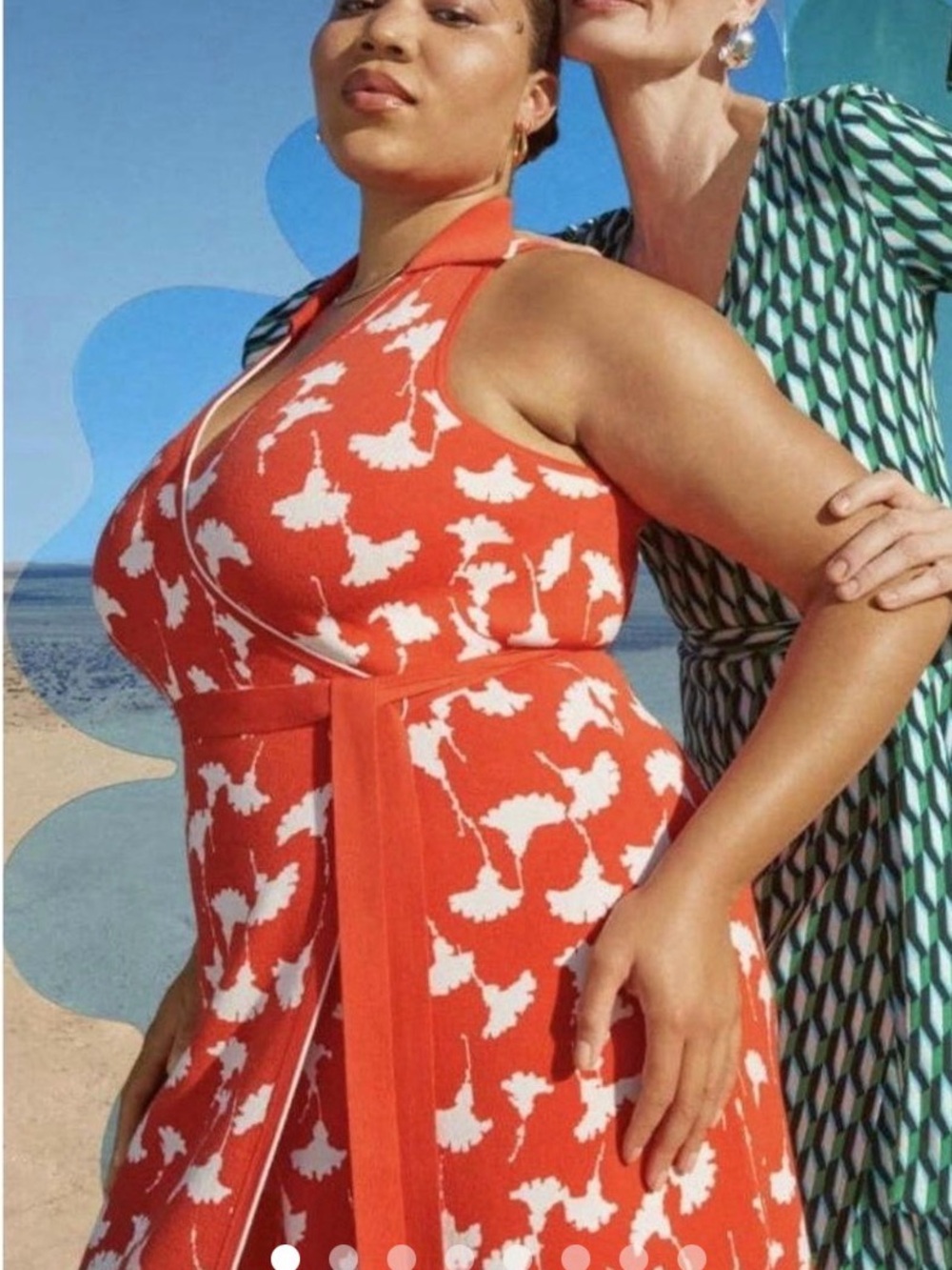 NWT Diane Von Furstenberg x Target Coral Floral Wrap Dress
